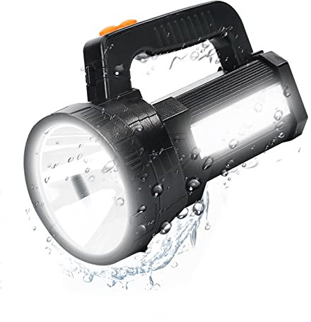 ERAY Torcia LED Ricaricabile, Torcia LED Potente Professionale 11000 Lumen/9600 mAh/6 Modalità, IPX4 Impermeabile Portatile Flashlight per Campeggio Trekking Emergenza