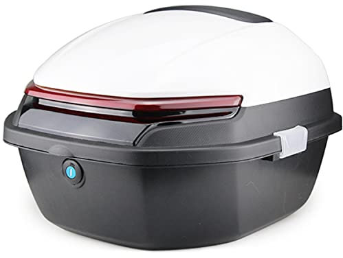 SEVEEZ 30L Baúl De Moto Maleta Tronco De Cola Caja De Equipaje Cerradura De Seguridad Caja De Almacenamiento Sostiene Casco Completo con Hardware De Montaje Universal