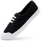 Harvest Land Womens Canvas Shoes Low Top Flat Gym Sports Pumps Trainers Lace Up Flat Ladies Girls Fashion Pumps Black UK 7.5