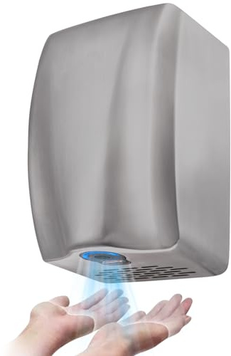 stardrix UL Approved Stainless Steel Bathroom Hand Dryer with HEPA Filter, Heavy Duty Automatic Electric High Speed Hand Dryer for Commercial Restroom, Brushed