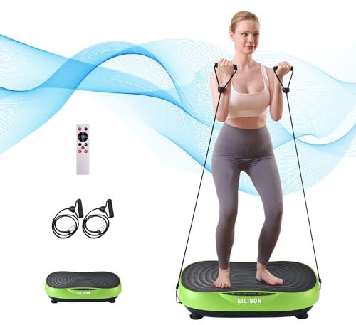 EILISON Glory - Máquina de ejercicio con placa de vibración para drenaje linfático, pérdida de peso, placa de vibración para fitness en casa, plataforma de vibración para entrenamiento de cuerpo