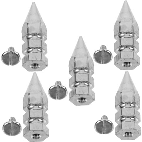 SHINEOFI 5piezas Accesorios De Cuero Pinchos Remaches Metálicos Tipo Punk Para Manualidades De Ropa Para Zapatos Collares y Decoración De Ropa Tachuelas Punk Para Manualidades