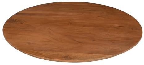 SAM Runde Tischplatte Brasilia 100x100 cm Akazie nussbaum Schweizer Kante | Akazienholz massiv, pflegeleichte DIY-Tischplatte, für Esstisch & Bistrotisch