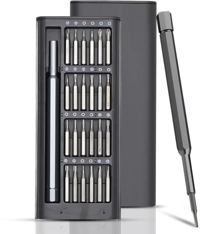 LAIVIYA Cacciaviti Precisione Set, 26 in 1 Set di Cacciaviti di Precisione Elettrico, Mini Cacciavite Ripara Occhiali, Set Cacciaviti Precisione per Laptop, Occhiali, Orologio, Elettronica