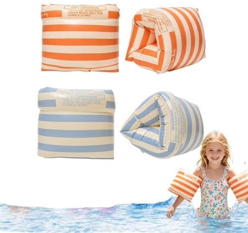 4 Stück Schwimmflügel mit 2 unabhängigen Airbags, Schwimmring 15-100KG empfohlenes Gewicht schwimmgürtel, perfekte Schwimmhilfe zum Schwimmenlernen, hautverträgliches Material. (Stil 1)
