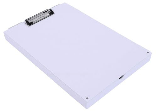 Zunate Presse-papiers de Rangement Portable avec Grand Compartiment à 2 Niveaux, Dossier d'écriture en Plastique Robuste pour les Voyages sur les Chantiers de Construction, Organiseur de Documents A4