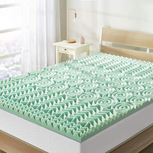 Best Price Madrass Full Madrassöverdrag – 3,5 cm 5-Zone Memory Foam Sängöverdrag Aloe infunderad kylande madrassdyna, full storlek
