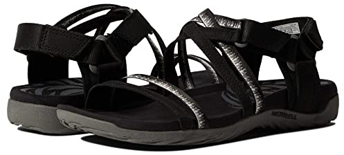 Merrell Women's Terran 3 Cush Lattice Sandal, BLACK, 7 Wide