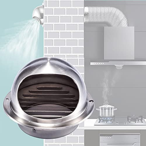 Griglia Di Ventilazione Rotonda A Parete In Acciaio Inox Coperchio Griglia Aerazione A Sfera, Forte E Robusto Sfiato Esterno Transizione 60 80 125MM, Ventilazione, Condotto Di Ventilazione