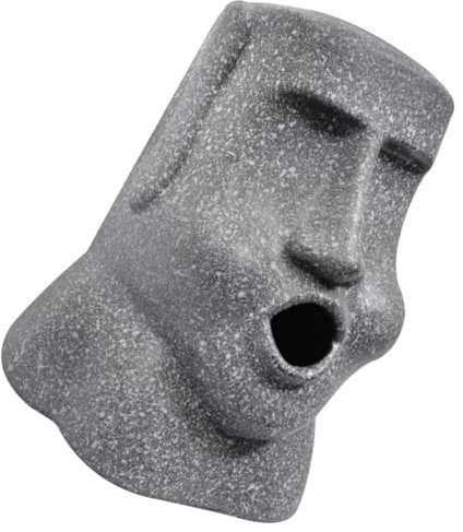 Amosfun Moai Serviettenbox Harz Multifunktionaler Taschentuchhalter Wohnzimmer Dekor Aufbewahrungsbox Schwarz