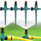 Tuofang 4pcs 360° Drehbarer Sprinkler, Rasensprenger, Automatische Gartensprenger, Einstellbar Bewässerungssystem Wassersprinkler, Anwendbar Garten, Rasen, Pflanzen, Sprühregner