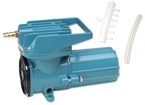 LOVIVER Aquarium Air Pump DC 12V Pond Air Pump,Tool Metal Tank Air Pump for,Aquaculture,Commercial Use Hydroponics, 12V 18W, 165x76x99mm