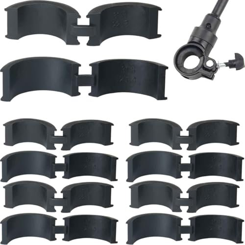 WHYHKJ 10 distanziatori in gomma per manubrio della bicicletta, distanziatori anti vibrazioni e antiscivolo per manubrio, clip per bicicletta, riflettore, accessori interni per mountain bike, bici da