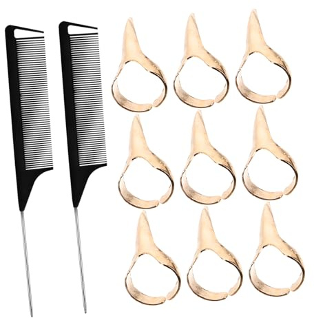 IWOWHERO Distribuir Peines Para Cardar Peines De Peluquero Con Anillos De Separación Para Alisar El Cabello Cabelludo El Baño
