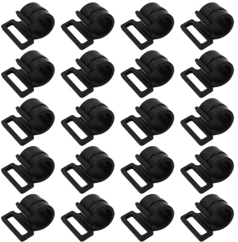 WOONEKY 30 Pezzi Clip per Pali da Copertura da Sole Morsetti a C in Plastica Leggera Ganci Interni per Teloni Accessori Portatili per Campeggio e attività Outdoor