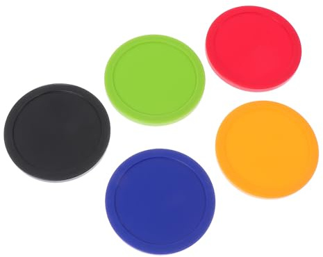 BESTonZON 5 Piezas Accesorios para Mini Hockey de Aire Discos de Plástico de 64mm Sala de Juegos Interior