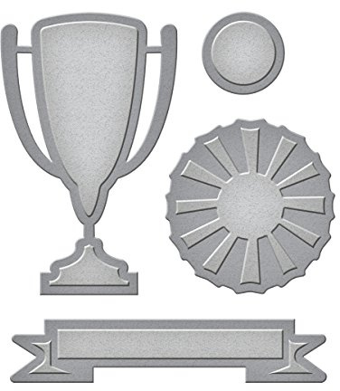 Spellbinders Trophy D-Lites Pokal-Stanzschablonen, Metall, braun, 17.1 x 8.9 x 0.2 cm