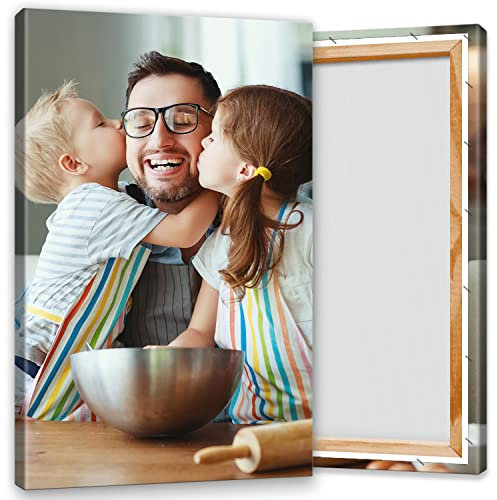 KL KUNSTLAB Ihr Foto auf Leinwand 30x40 cm SOFORT ONLINE Upload Ihr eigenes Bild auf Leinwand mit Holzrahmen - Wandbild mit Wunschmotiv - Persönliches Kunstdruck