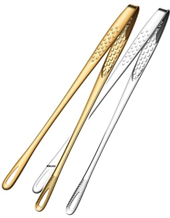 Abcsea 1 Paio Pinze per Barbecue In Acciaio Inossidabile 304, Set Pinze per Barbecue, Pinze per Friggere, Pinze da Cucina