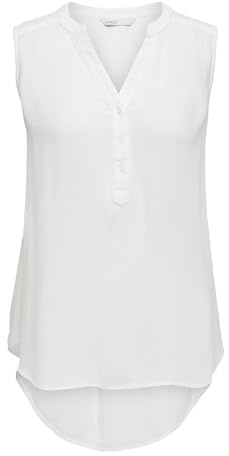 ONLY Damen Onljette Life S/L WVN Noos T-Shirt & Tops, Cloud Dancer, 38 EU