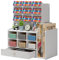 Kaishuai Desk organizer,Schreibtisch Organizer,Schreibtisch-Aufbewahrungsbox mit Schublade und Bookcase,Stiftköcher,Weiß Büro-Organizer,Stifthalter für Zuhause,Büro und Schule
