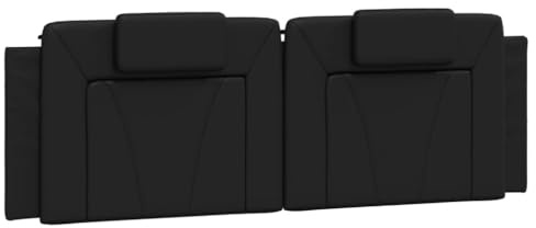 vidaXL Kopfteil-Kissen Viana Schwarz 160 cm Kunstleder