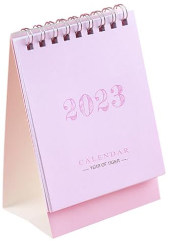 VILLCASE Karton Tischkalender Kreativer Papierkalender Für Schreibtisch Mit Doppelt Gebundenem Für Notizen Und Planung