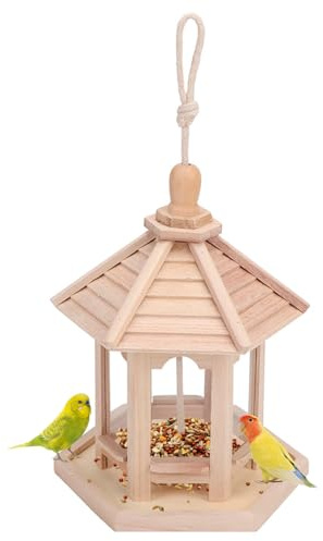 Mangeoire pour Oiseaux, Nichoir pour Oiseaux en Bois, Kits de Construction de Mangeoire à Nourriture avec Corde à Suspendre pour Terrasse de Jardin (#2)