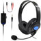 MGHOAQFRK Wired Headset with Noise-Cancelling Mic for PC, Laptop, Mac - Over-Ear Office Telephone Headset with Volume Control, Mic Mute, Computer Headsets For Zoom, Skype, MS Teams, Call Centers