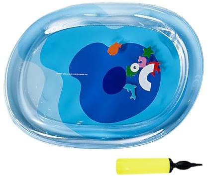 drburpily Interaktiv kattvattenmadrass med inbäddade fiskleksaker för aktiv lek PVC-klappande vattenmadrass för husdjur, typ+2, M