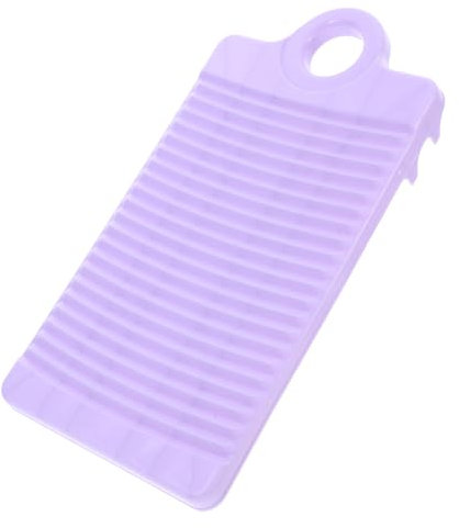 Genérico Tabla De Lavar De Plastico Tabla De Lavar Portátil Herramientas para Lavar La Ropa a Mano Herramienta De Lavado De Ropa Manual Fregadora De Tabla De Lavar Ropa Púrpura El Plastico