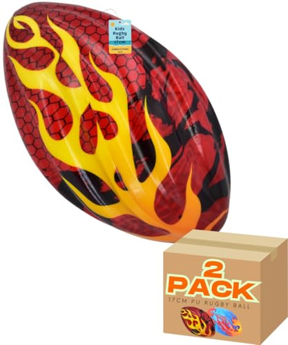 Electoys Ball for Kids | 6.5 Rugby Ball | Swimming Pool Play Balls | Water Bouncing Beach Balls | Soft PU Material | Summer Pool Toys Outdoor Garden Games Kids Fun | Assorted Colours | 2 Pack