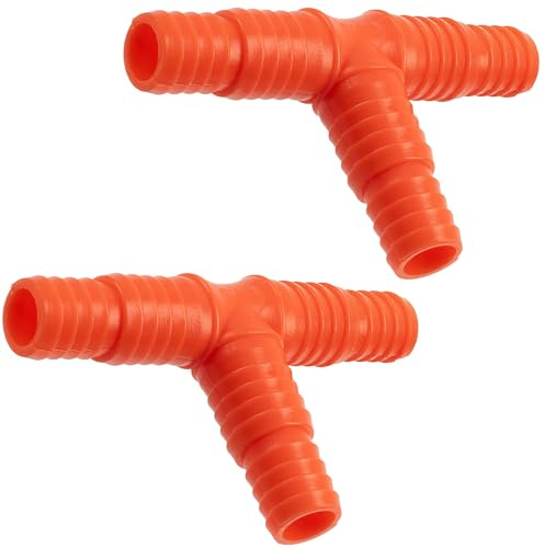 AERZETIX - Lot de 2 raccords répartiteurs réducteurs cannelés en ''T'' 1/2'' et 5/8 pour tuyau d'arrosage diamètre intérieur ∅13 et ∅16 mm | en plastique | jonction équipement jardinage