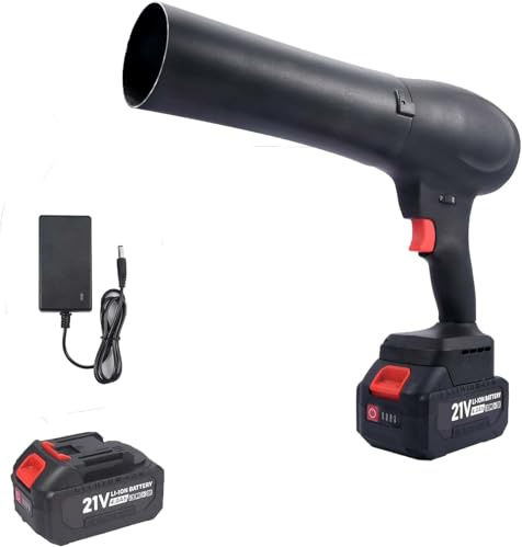 Kabellose Turbo Gebläse mit 1 x 4000mAh Akku, Bürstenloses Laubsauger/Laubbläser 130.000RPM, Elektrische Staubgebläse Luftbläser zum Wegblasen von Laub, Schnee, Staub, mit Einer Erweiterte Luftdüse