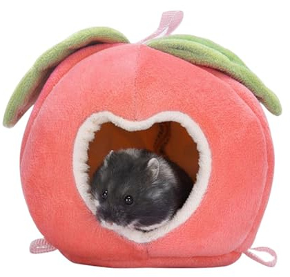 Hamsterhus, Mini Mjuk Och Varm Frukt Hamster House, Tillbehör för varm sängbo för hamstermarsvin igelkottschinchilla och smådjur