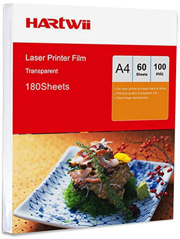 A4 Overhead Projector Film OHP Film - 180 Sheets Acetate Clear for Laser Copier Printing Jet