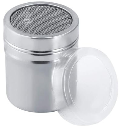 Azucar en Polvo, Pequeño Azucarero en Polvo Espolvoreador Acero Inoxidable Harinera Especiero con Tapa Azucarero en Polvo para Cocina