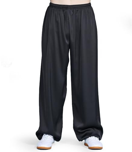 EMERZE Tai Chi Hose Unisex Komfortabel und Warm Lose Atmungsaktiv Kampfsport Trainings Hose Flügelchun Hose Yoga Trainings Hose Taekwondo-Bloomers,004,S