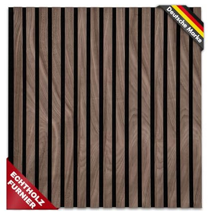 Floordirekt Pannelli acustici 3D, pannelli da parete con impiallacciatura in vero legno per una piacevole acustica della stanza, pareti in legno e feltro, rivestimento da parete come isolamento