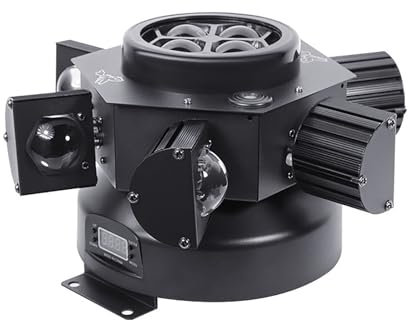 10 Head Led Beam Moving Light, 360°Rotation Stage Lighting Equipment, Support DMX-512 & Sound Activated - Ideal for Events, DJ, KTV, Disco, Concert, Festival