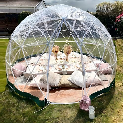 Tenda a Bolle da Giardino da 3,6 m, Serra da Esterno con Cupola a Igloo, Igloo da Giardino aggiornato con Finestra Trasparente, per Serra, Campeggio, all'aperto, Feste, casetta dei Giochi