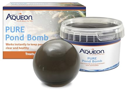 Aqueon Pure Pond Bomb, Reduces Organic Waste, Ammonia and Nitrates, Pond Maintenance and Biological Boost, Treats 2500 Gallons, 1-Pack