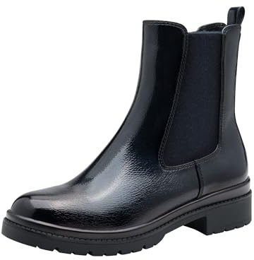 Tamaris dam 1–25428-43 Chelsea stövlar, marinblå patentt, 40 EU, Marin patent, 40 EU