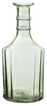Blanc Mariclo Vaso Bottiglia in Vetro Verde Vent du Sud D9xH21 cm