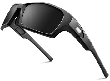 Mnxght Schnelle Brille Rave, Fahrradbrille für Herren Damen Sport Sonnenbrille TR90 Ultraleicht Sportbrille Polarisiert mit Verstellbare Nasenpads und Bügel UV400 Laufbrille für Fischen Rennrad
