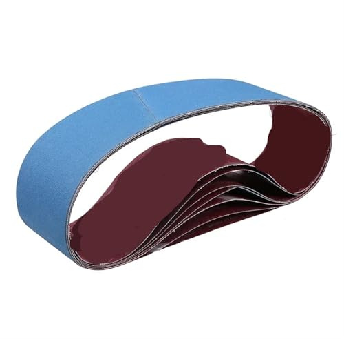 Carta Abrasiva Per Levigatrice 5 pezzi 100 * 915mm Zirconio Corindone Nastri abrasivi Carta vetrata blu 80/120/180/240/320/800/1000 Grane Lucidatura Cintura Bande Strumento(320)