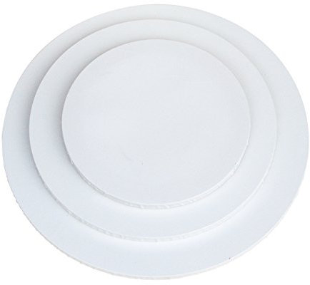 Paintersisters® runde Leinwand Ø 60cm – 4er-Set, 380gr/m² bespannte Keilrahmen zum Malen, Pouring Baumwolle grundiert rund