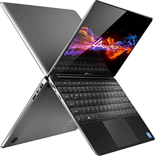 LincPlus 1315E Laptop Notebook 13,3 Zoll Full HD Celeron N4000 4GB RAM 64GB eMMC lüfterlos kompakter Metall Netbook mit QWERTZ Tastaturlayout Windows 10 S