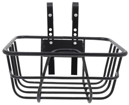 JISADER Panier de Vélo Avant, Panier de Vélo en Fer, Support de Vélo Porte-Vélos, Panier de Panier Velo Amovible, Grand Panier à Vélo Arrière pour La Plupart des Vélos VTT, 28cmx26.5cmx12.5 Cm