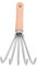 Lurrose escarificador de Suelo cultivador errante Tenedor de jardín rastrillo nivelador de césped rastrillo con Mango de Madera Herramientas manuales Acero Inoxidable Plata